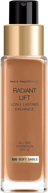 Base Max Factor Radiant Lift en 100 sable suave nueva