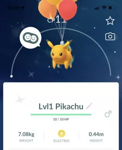 Pokemon Trade GO - Shiny Pikachu with Balloon