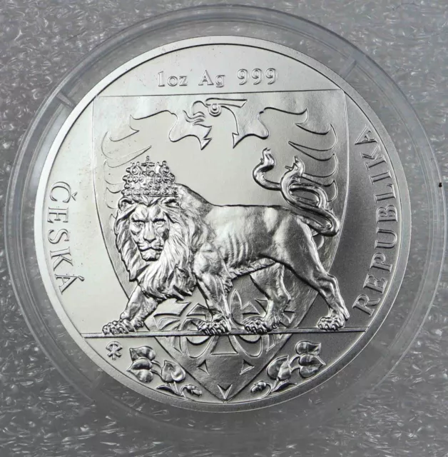 Niue $2 2020 Czech Republic Lion 1 Oz 999 Silver Bullion coin  [228