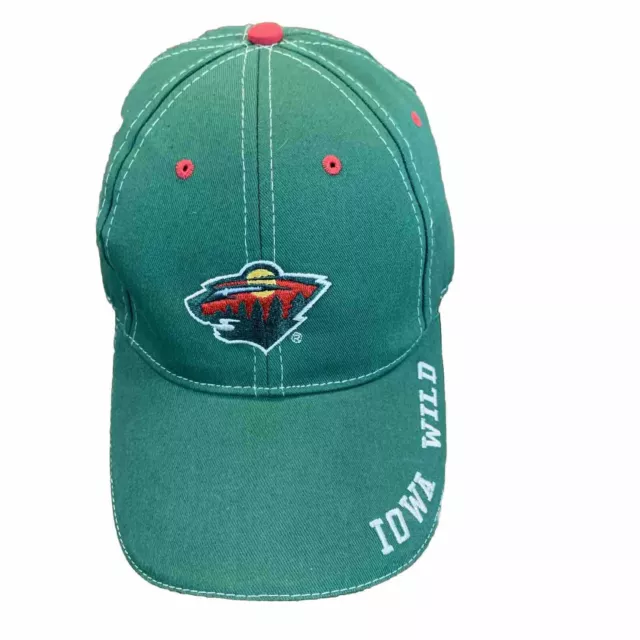 Iowa Wild Hockey Hat Cap Green Adult  Adjustable Back AHL NHL Crash Des Moines