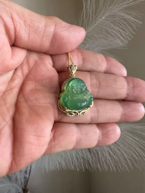 Beautiful Real Jade Pendant necklace Grade A Good Luck Good Fortune Calm Joy