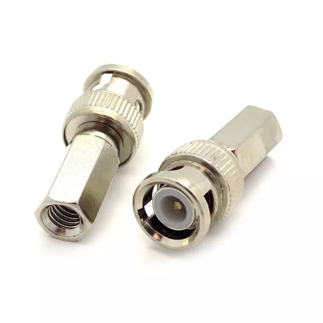 BNC Twist Screw ON Plug Male Connector  for CCTV RG59 Coaxal Cable UK Stock Bulk