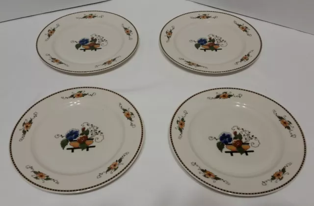4 Vtg. Syracuse China Old Ivory O.P.C.O. CHIQUITA 8 3/4" Salad Plate Near MINT