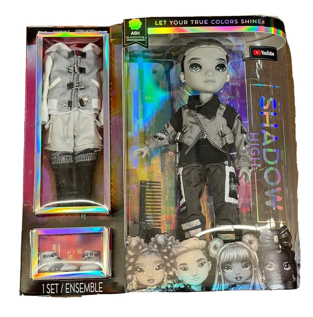 RAINBOW HIGH SHADOW High Series 1 Ash Silverstone- Greyscale Boy ...