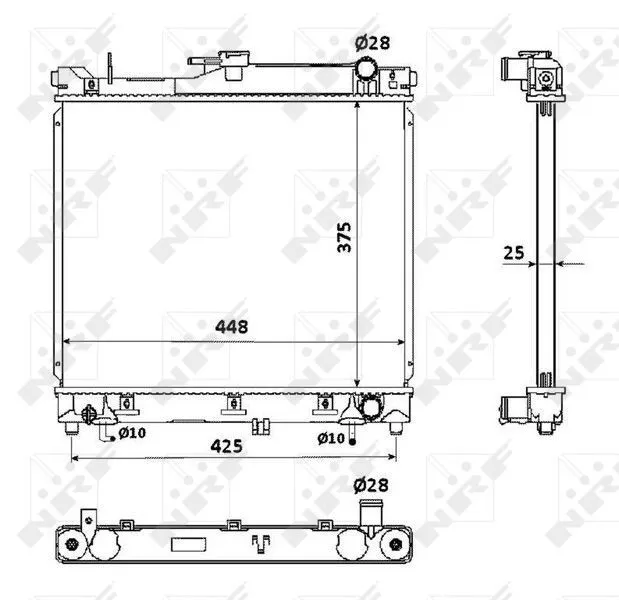 NRF Radiateur du moteur pour SUZUKI JIMNY (FJ) 53569