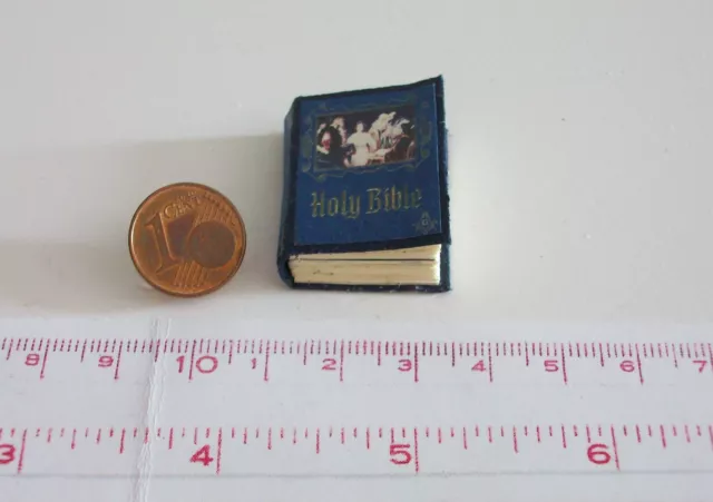 1244# Holy Bible - Engl. Miniaturbuch - mit vielen Bildern - Puppenhaus M1:12