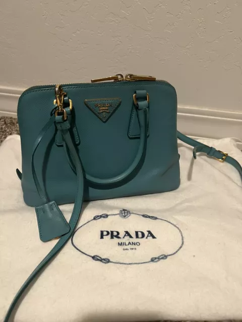 PRADA Saffiano Pochette Crossbody Mini Shoulder Bag Handbag 2 way bag