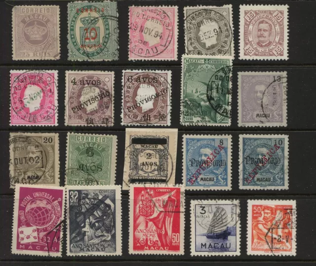 Macau   nice  lot  of  early    stamps         KEL0801