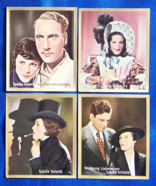 Sybille Schmitz 1935 Bunten Filmbilder Film Star Cigarette Cards Lot of 4