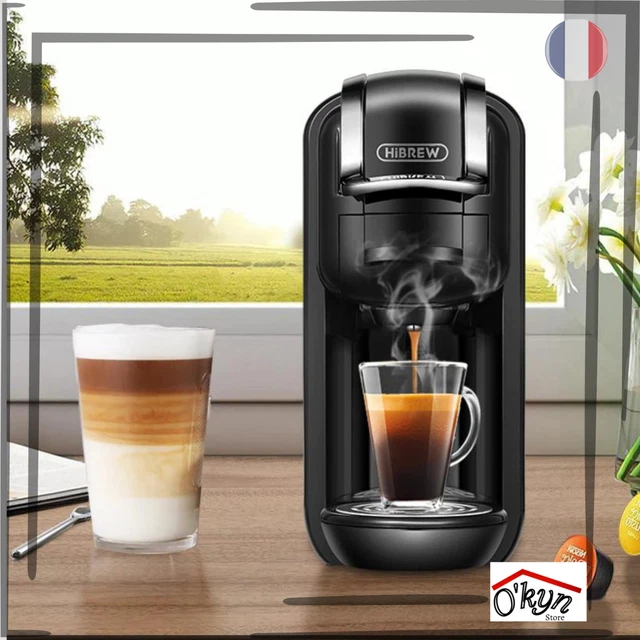 Cafetière électrique Expresso 4 en 1 Multifonctions Capsules et Dosettes, 19bars