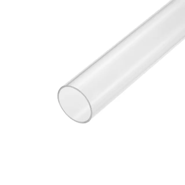 Acrylic Pipe Clear Rigid Tube 46mm ID 50mm OD 14" for Lamps and Lanterns