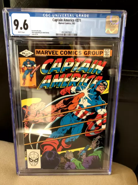 🔑💎🔥 Captain America #271 Cgc 9.6 White Pages Marvel 1982🔥🔑💎