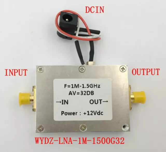1-1500MHz LNA Broadband Low Noise RF Amplifier Module VHF/UHF Receiver Pre-amp