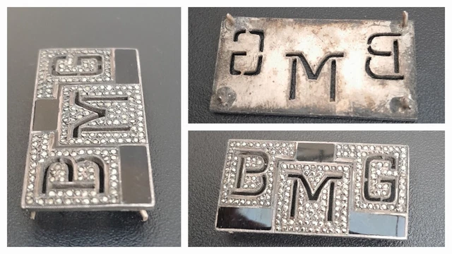 Broche Vintage En Argent Massif Filigrane Papillon émaillé - Début XXème Siècle