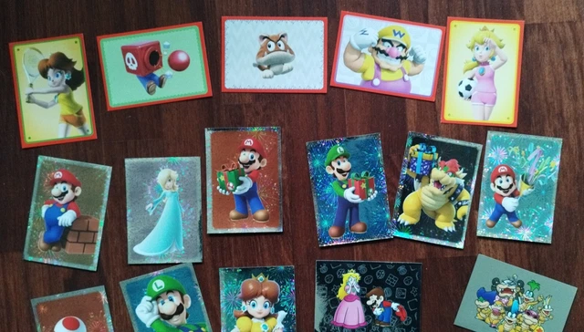 PANINI Super Mario Trading Cards – Lot De Cartes – 252 Cartes Avec Mario, Luigi, Peach, Bowser, Etc. – Cartes Or/argent/bleu