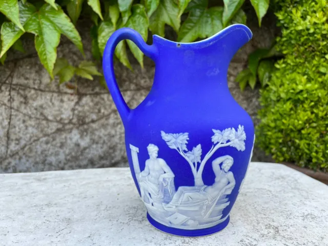 Antique Royal  Blue  Wedgwood Milk jug or water Pitcher.
