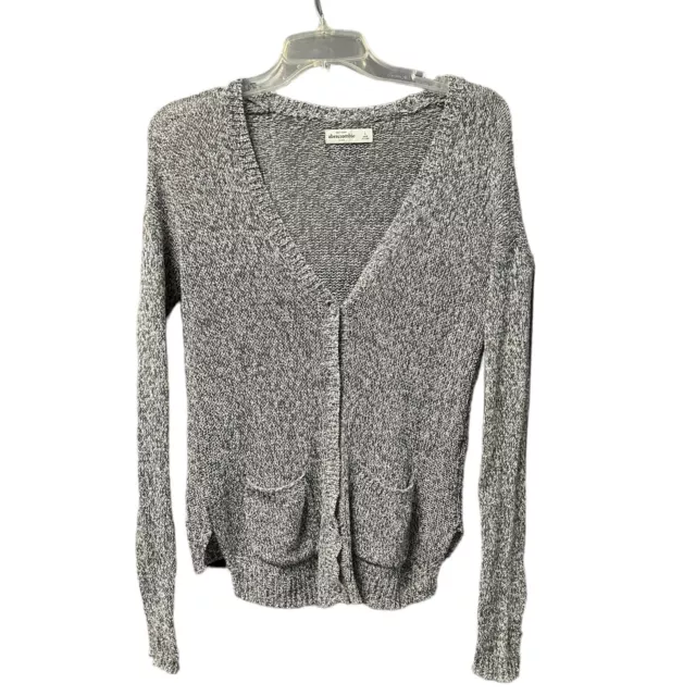 Abercrombie Kids Girls’ Marled Lightweight Cardigan Sweater Size Large