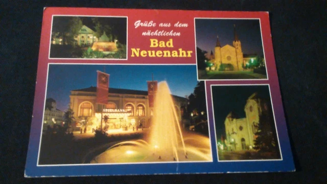 Schöne ältere AK Bad Neuenahr Kurhaus Casino Springbrunnen Kirche gel. 2001 na22