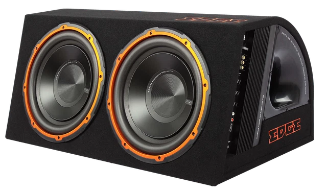 Double 12" Twin Amplified Active Subwoofer Sub Amp Bass Box