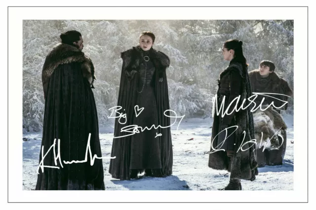 Game Of Thrones Cast-Poster Mit Autogramm 45X32Cm Erhalten