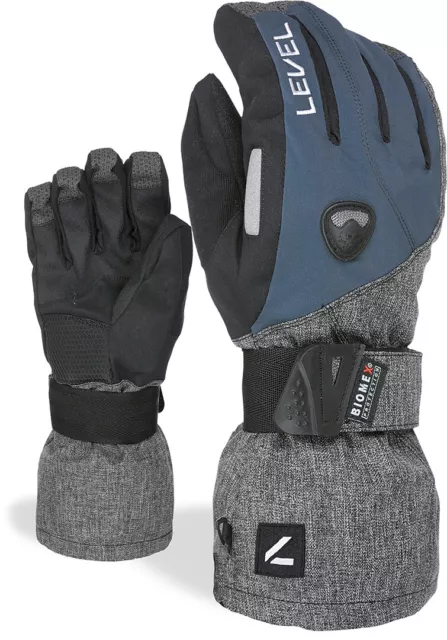 LEVEL Ski Snowboard handschuhe FLY Handschuh 2022 navy/grey Gloves Winter