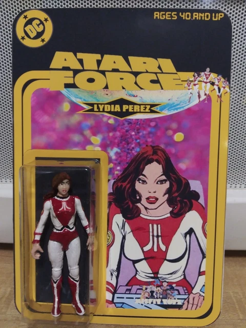 custom action figures 3.75 Atari Force Lydia Perez art toy. For display only