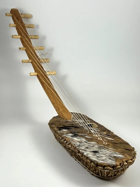 Bow Harp Adungu Arched Harp Instrument African String Instrument Uganda