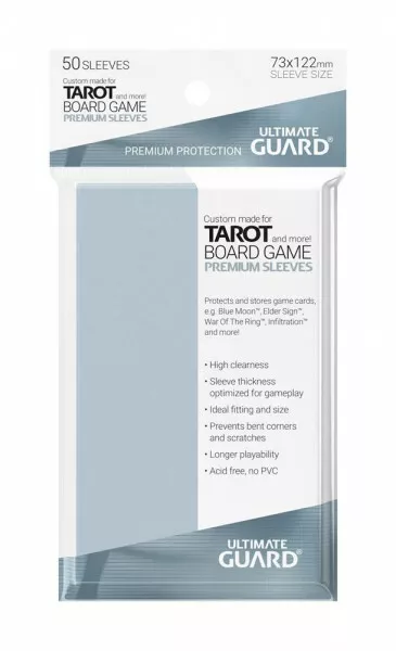 Ultimate Guard 50 pochettes Premium Sleeves jeu taille Tarot 73 x 122 mm 075265