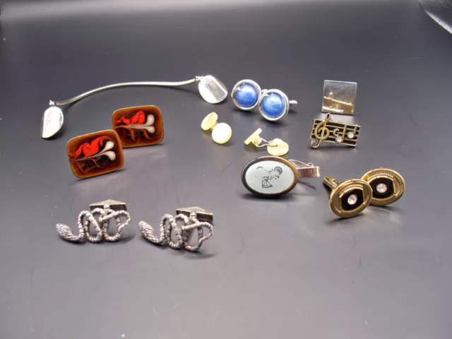 Misc.cuff link,ect lot of 14 pieces
