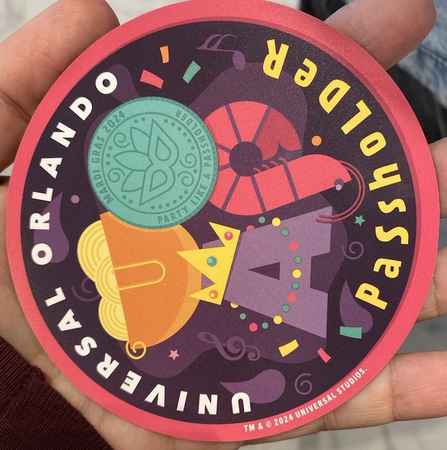 UNIVERSAL STUDIOS ORLANDO UOAP Mardi Gras Passholder 2024 10.00