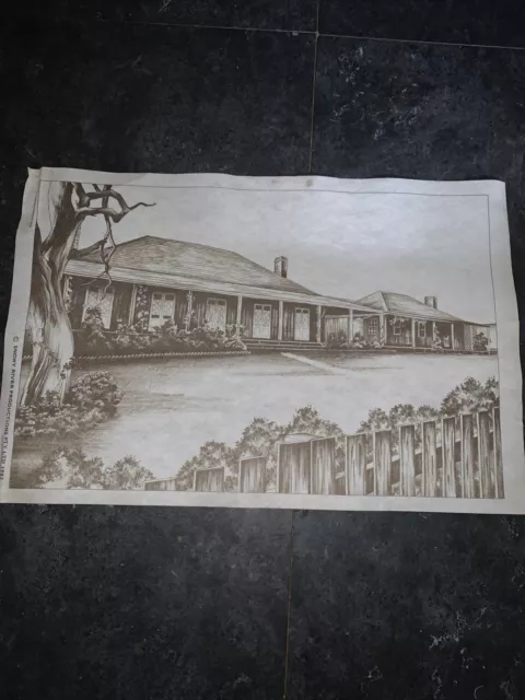 Cottage Snowy River - Vintage Hobbytex Pre Shaded Picture