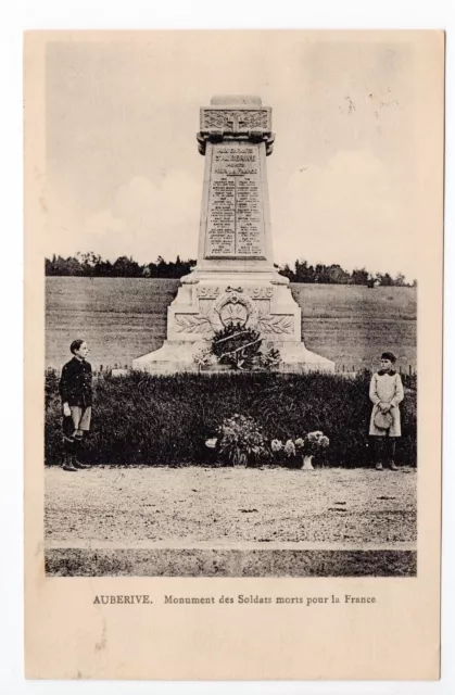 AUBERIVE Haute Marne CPA 52 the monument of dead soldiers for france