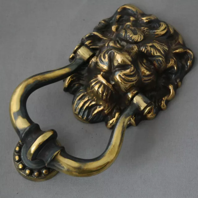 Brass Lions Head Door Knocker