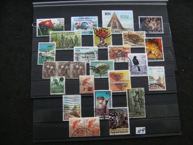 # 9) verschiedene *** Papua New Guinea Briefmarken *** gestempelt