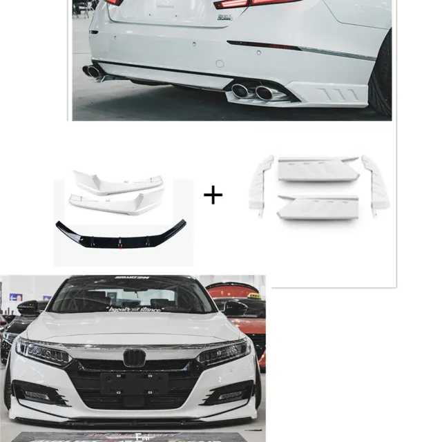 7x finiture stampaggio laterale surround anteriore + posteriore bianco per Honda Accord 2018-20