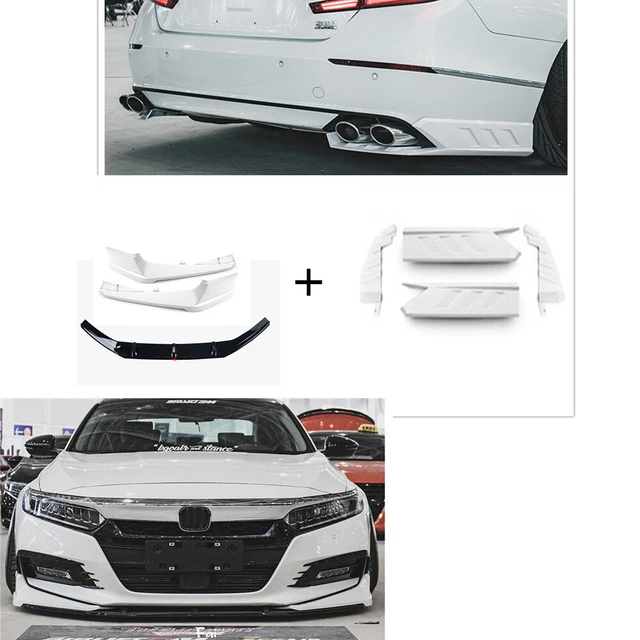 7x finiture stampaggio laterale surround anteriore + posteriore bianco per Honda Accord 2018-20