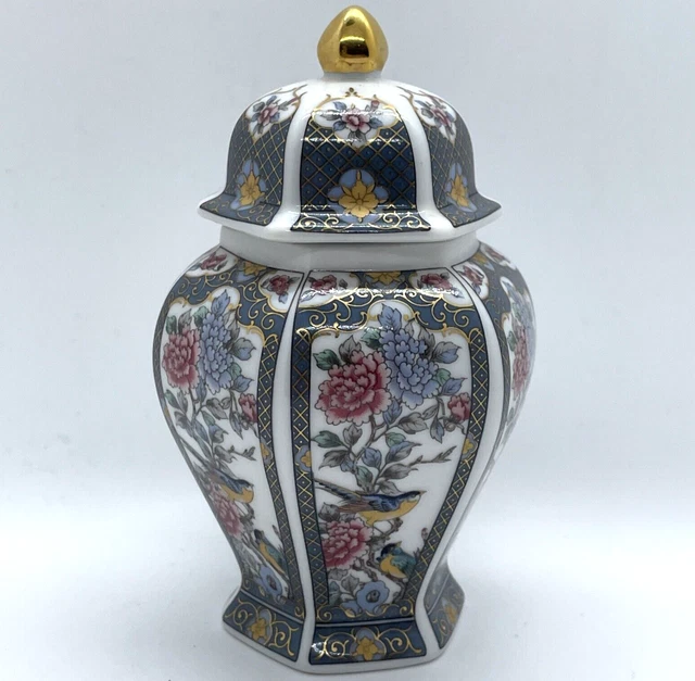 St Michael kleiner japanischer Vogel orientalische Urne Ingwer Glas Aufbewahrungstopf Sammlerstück 2