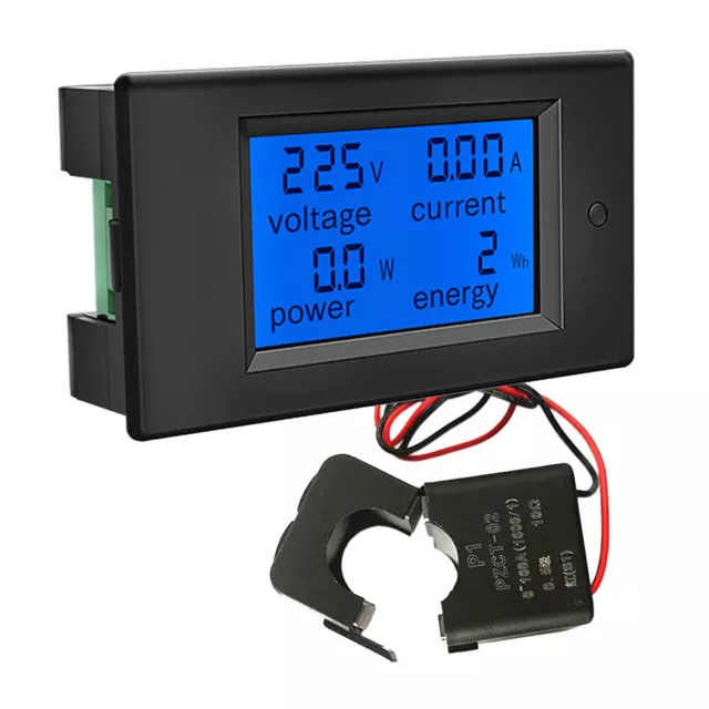 AC 100A Power Watt Meter LCD Digital Volt Voltage Monitor KWh Voltmeter Ammeter