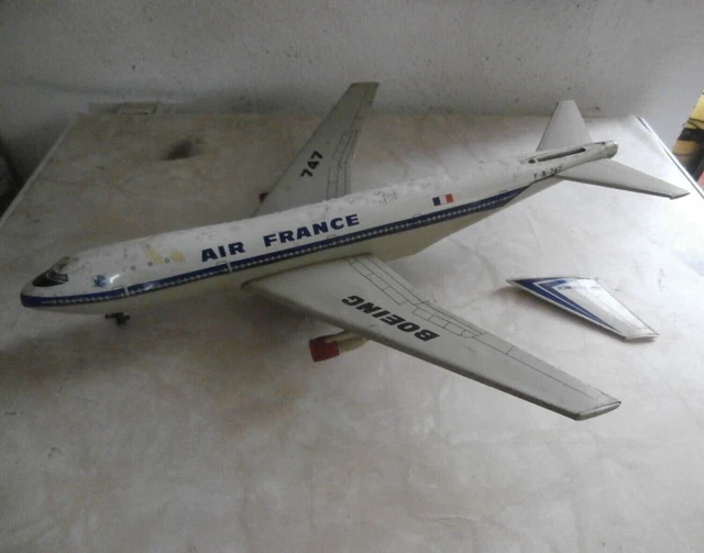 Ancien Jouet Avion à Friction Mont Blanc Caravelle Artois Air France F-BHRA – Tôle
