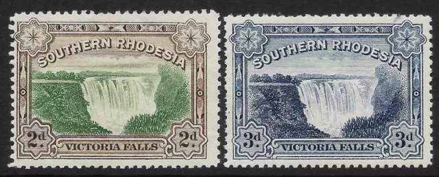 STAMPS-SOUTHERN RHODESIA. 1932. Victoria Falls Set. SG: 29/30. Mint Hinged