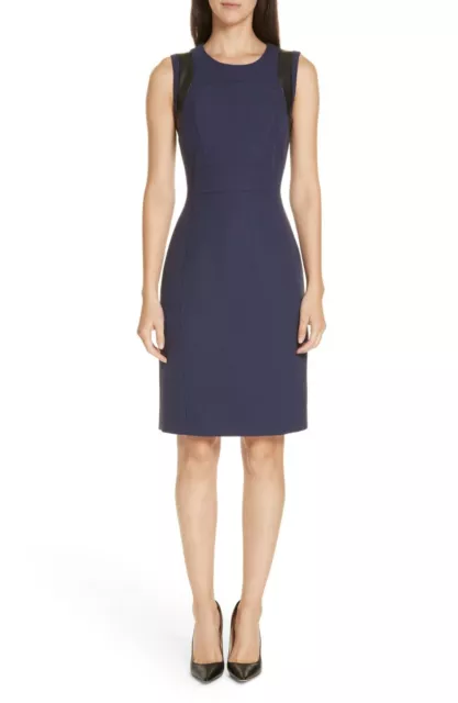 NWT Hugo Boss Daleta Sheath Dress in Navy - Size 12 #D2462