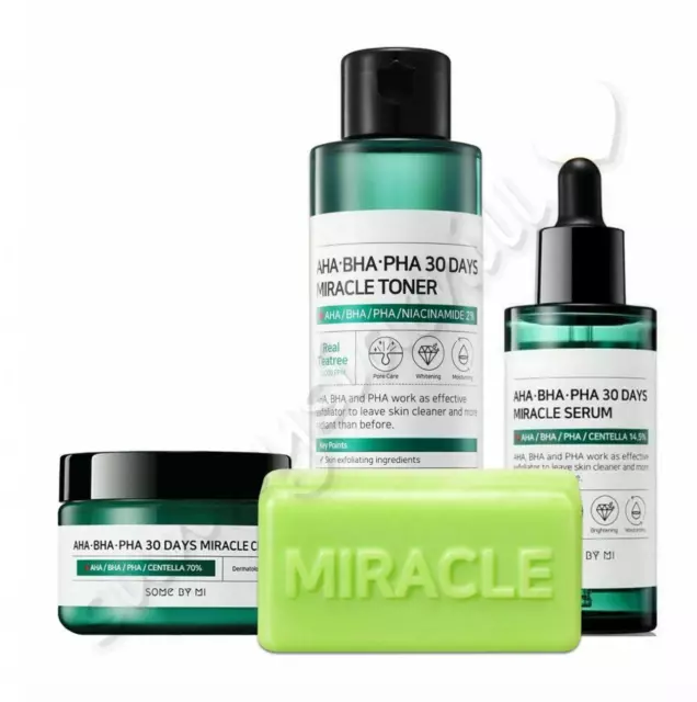 [SOME BY MI] Miracle Toner +Serum +Cream + Soap + 1 Gift (face mask) US Seller