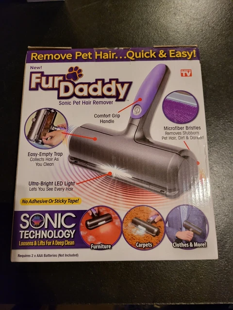 Fur Daddy - As Seen On TV - Cordless Sonic Pet Hair Remover for Dogs & Cats