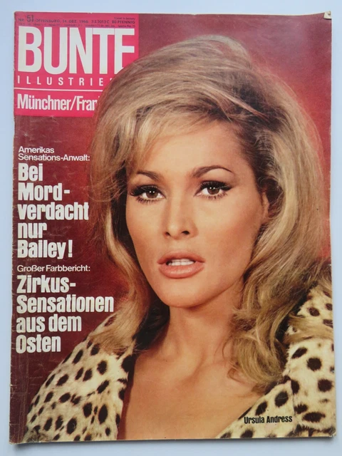 BUNTE ILLUSTRIERTE 51/1966, Ursula Andress, Jayne Mansfield, Pierre ...
