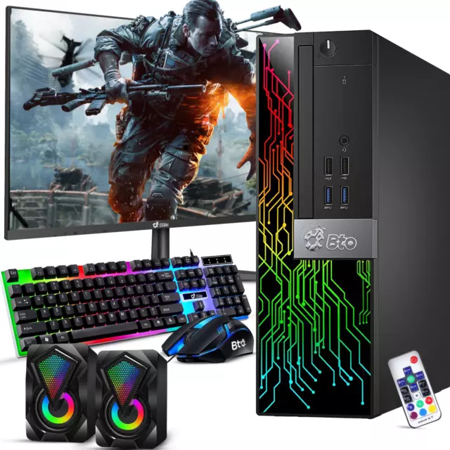 Gaming PC with RGB Lights - Dell OptiPlex Tower Computer Desktop i5 6th Gen  Processor 3.20 GHz NVIDIA GeForce GT 1030 2GB 32GB RAM 1TB SSD Win 10 Pro  WIFI, Free Headset