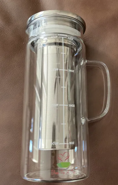 BTaT Cold Brew Coffee Maker 4 Cups 32 Oz Iced Tea Airtight Pitcher System