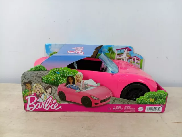 Barbie Pink Convertible 2-Seater Vehicle with Rolling Wheels