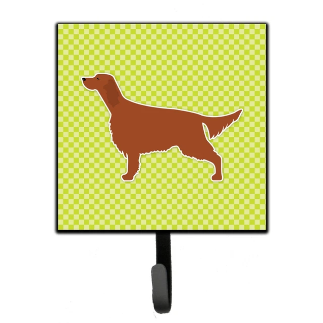 "Caroline's Treasures Irish Setter Checkerboard Green Leash or Key Holder BB3...