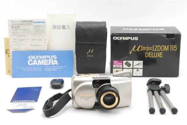 [Near MINT in Box] Olympus μ mju Zoom 115 Deluxe 35mm Film Camera From JAPAN