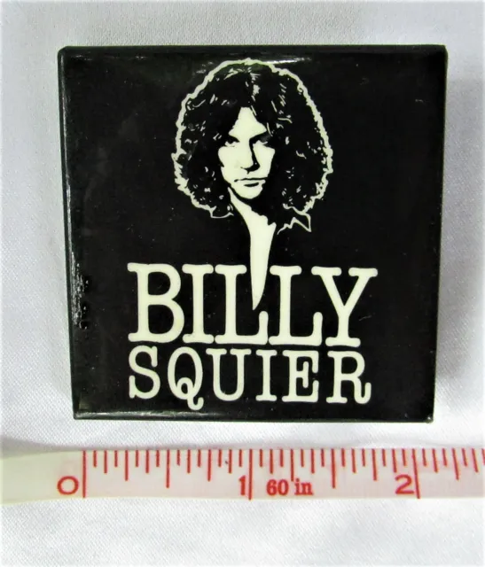 👀 RARE Vintage 80’s BILLY SQUIER “Stroke Me” Button Pinback pin 2" Badge 👀 🤘